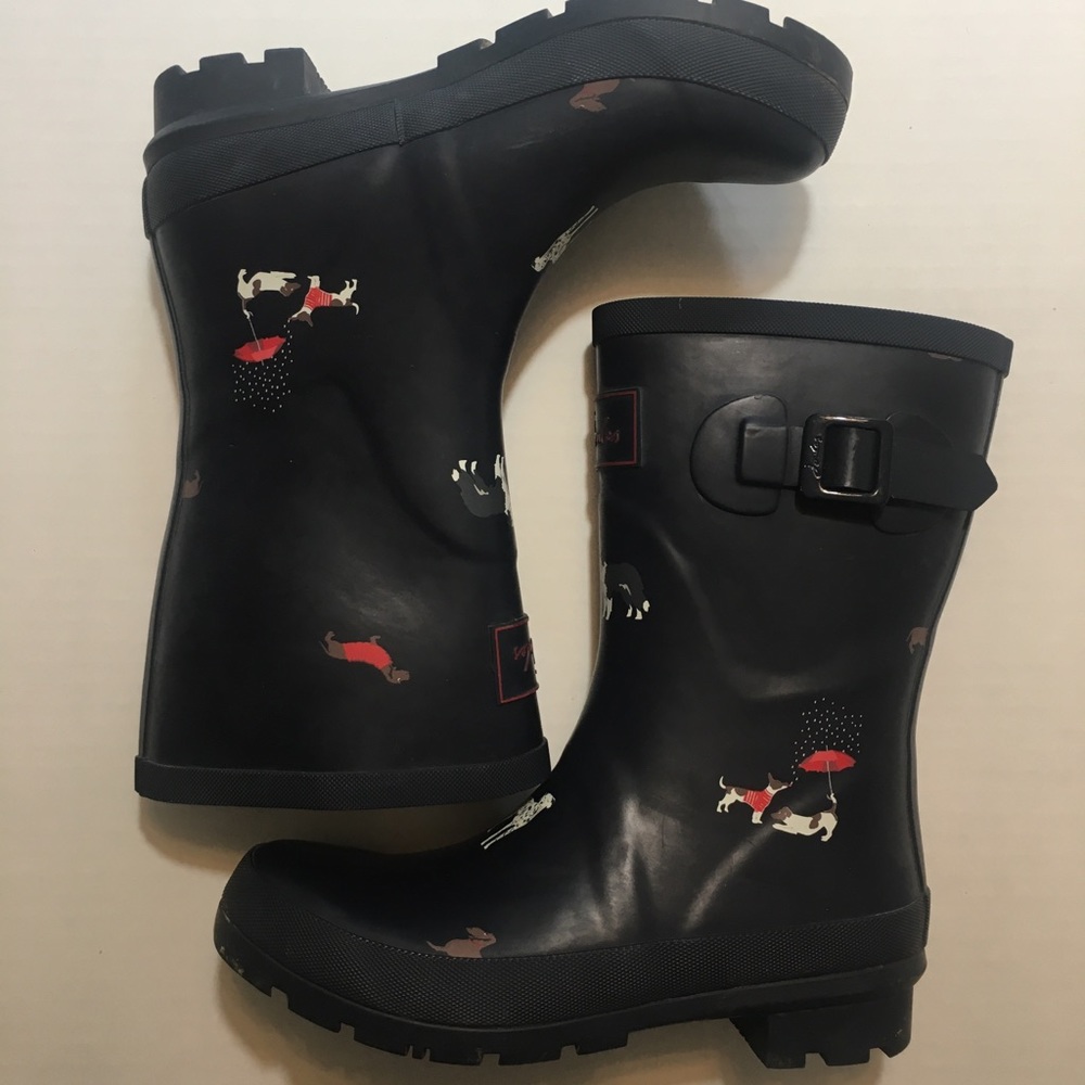 Joules Molly Mid Navy Blue Rain Boots